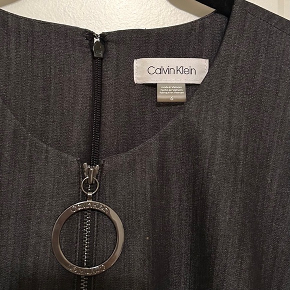 Calvin Klein gray denim sheath dress zip ‼️must bundle or buy now, no discount‼️ - Picture 7 of 15